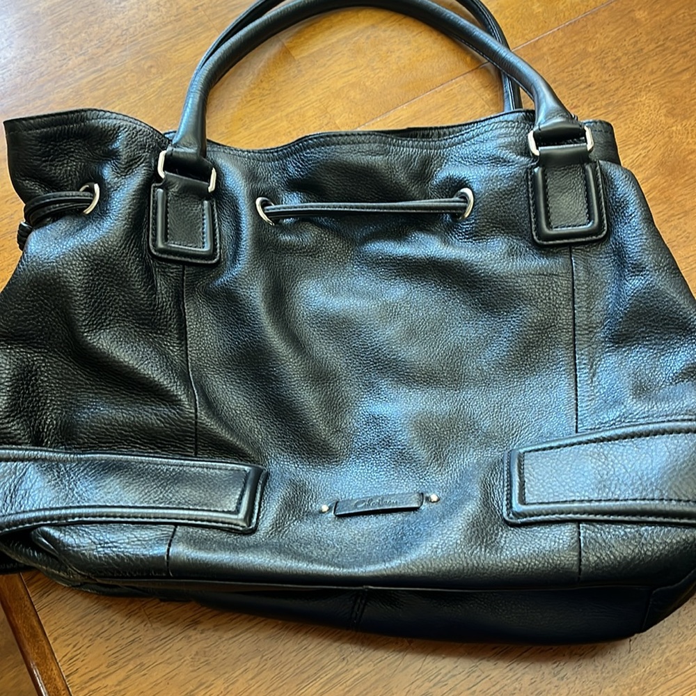 Large Cole Haan Leather Satchel - Picture 6 of 7